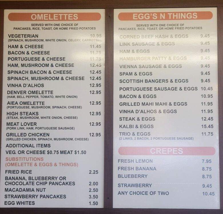 Koa Pancake House - Aiea, HI menu_pic
