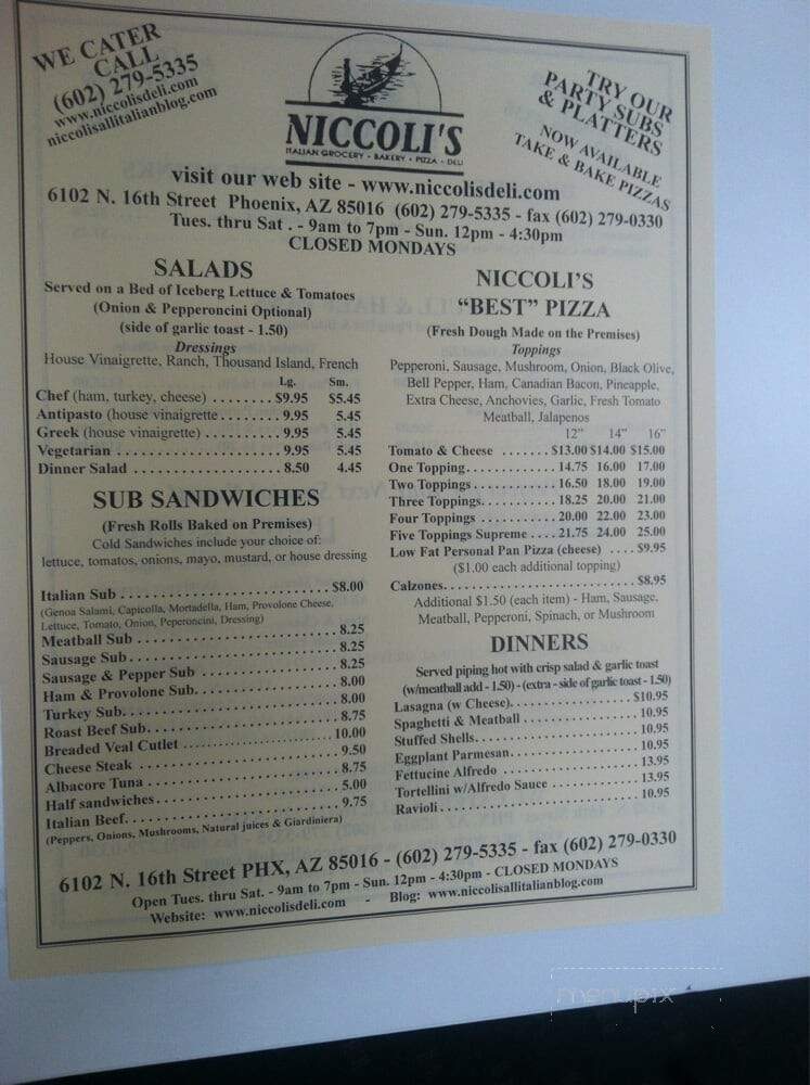 Niccoli's Deli & Pizza - Phoenix, AZ