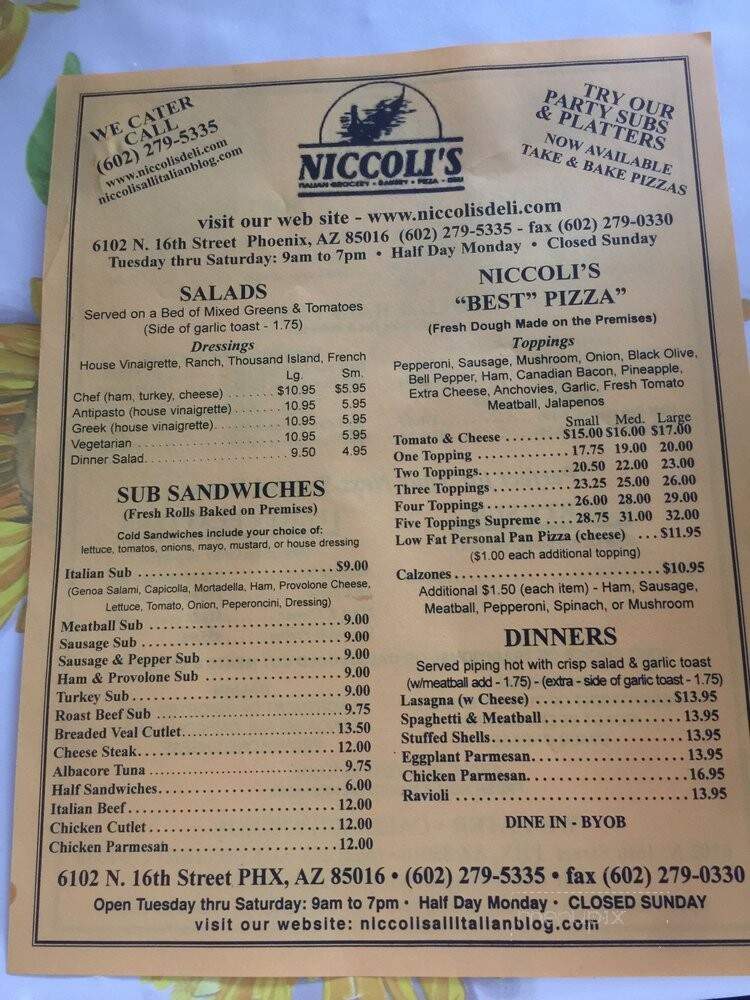 Niccoli's Deli & Pizza - Phoenix, AZ