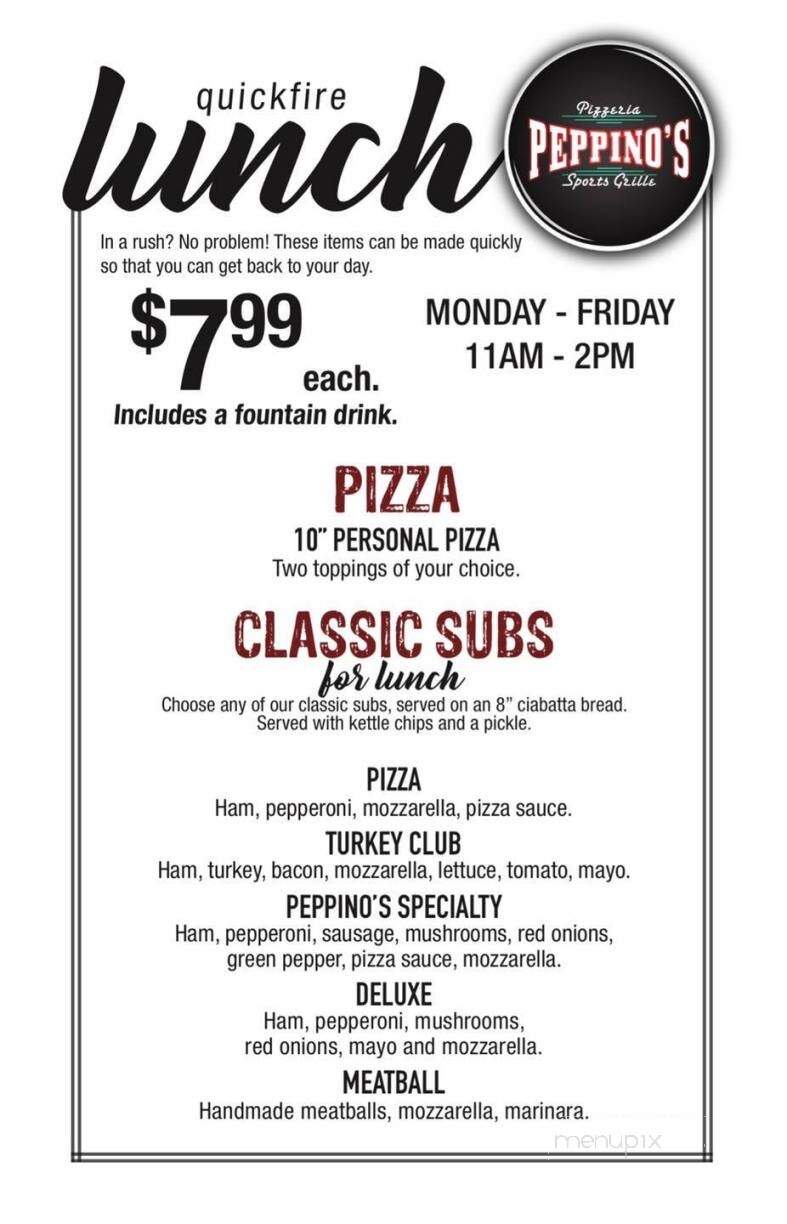 Peppino's Pizza - Jenison, MI menu_pic