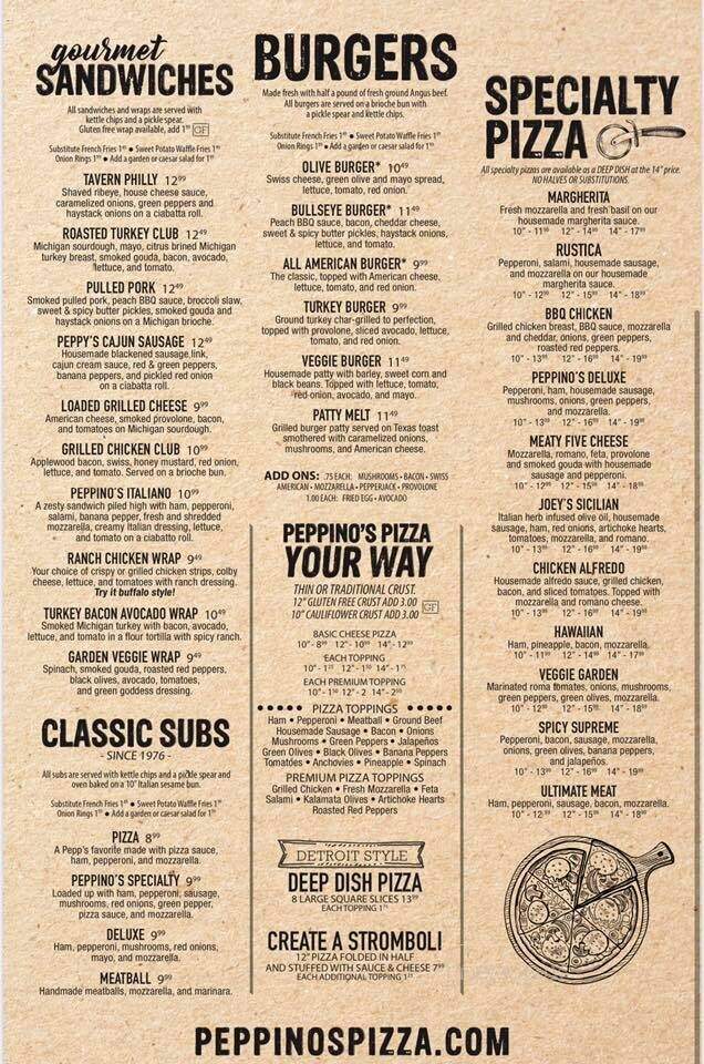 Peppino's Pizza - Jenison, MI menu_pic