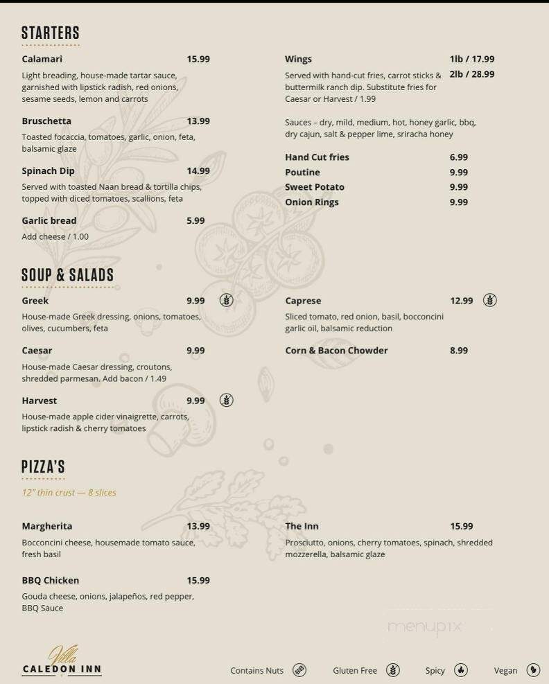 The Caledon Inn - Caledon, ON menu_pic