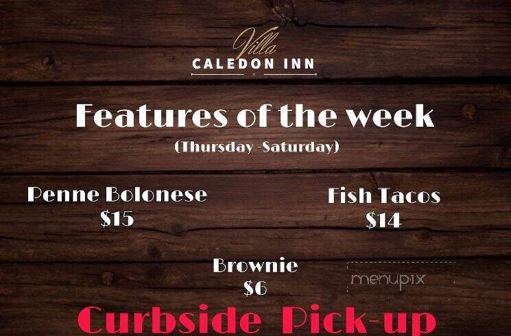 The Caledon Inn - Caledon, ON menu_pic