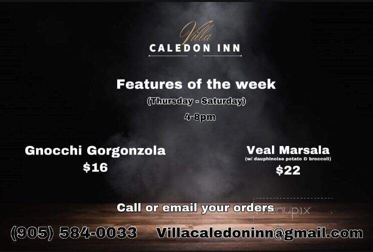 The Caledon Inn - Caledon, ON menu_pic