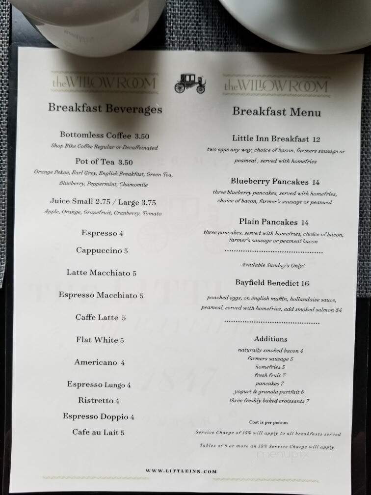 The Little Inn of Bayfield - Bluewater, ON menu_pic
