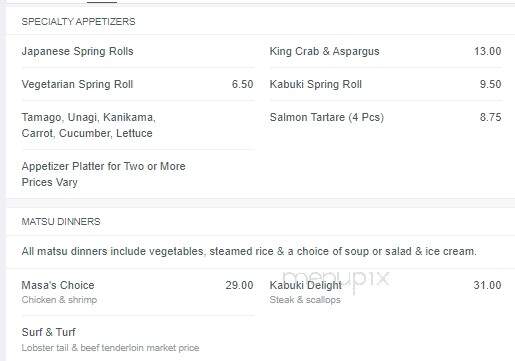 Kabuki House - North Bay, ON menu_pic