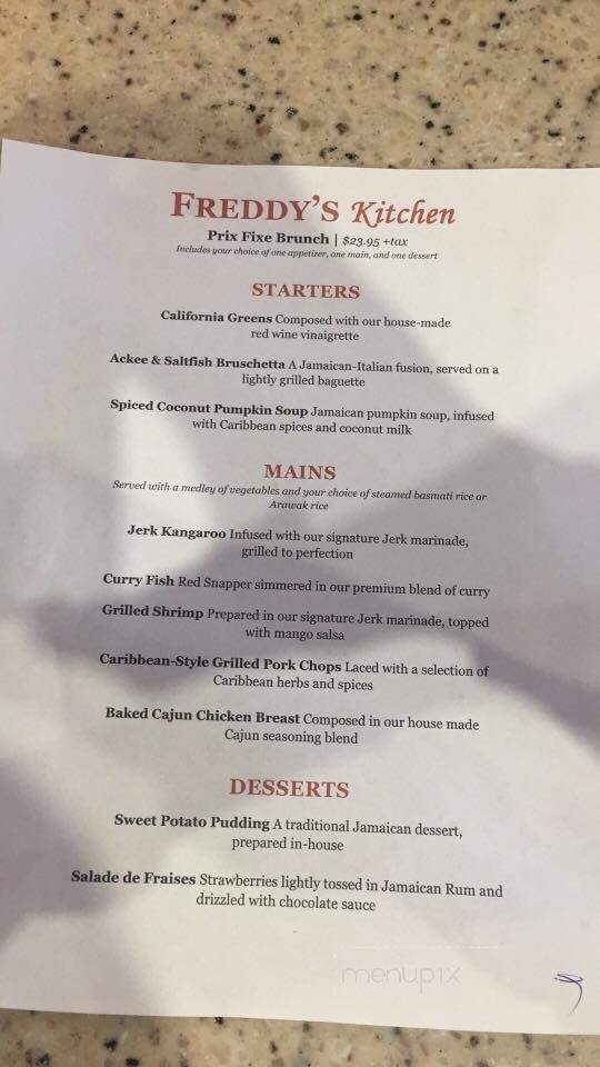 Freddy's Kitchen - Mississauga, ON menu_pic