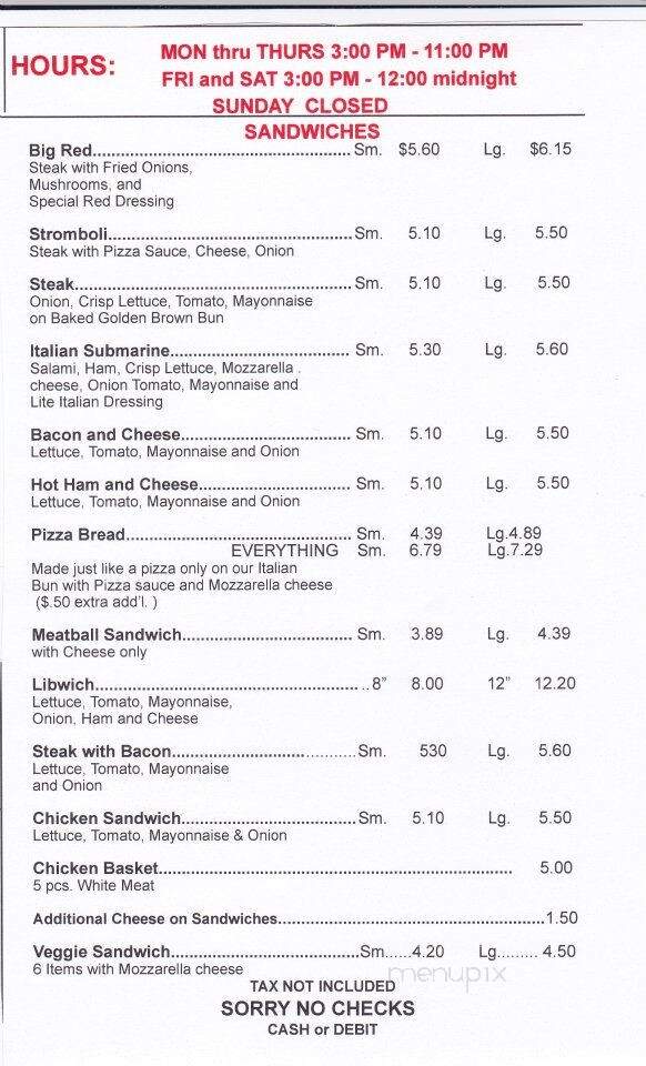 My Dad's Pizzaria - Flatwoods, KY menu_pic