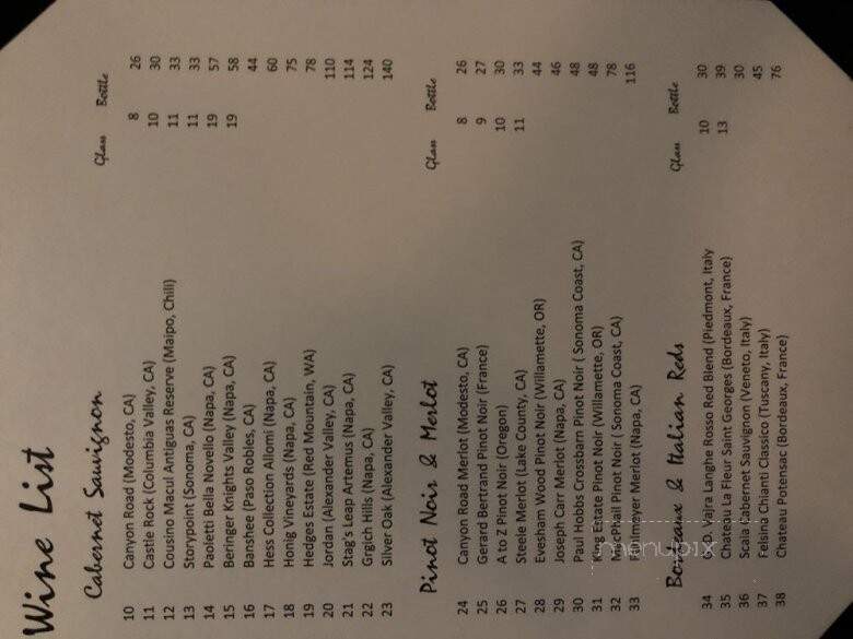 Wilders Steakhouse - Joplin, MO menu_pic