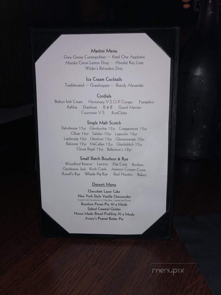 Wilders Steakhouse - Joplin, MO menu_pic