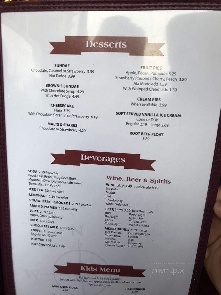 Westside Restaurant - O'Neill, NE menu_pic