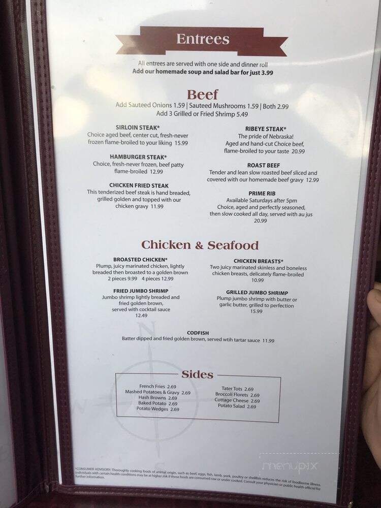 Westside Restaurant - O'Neill, NE menu_pic