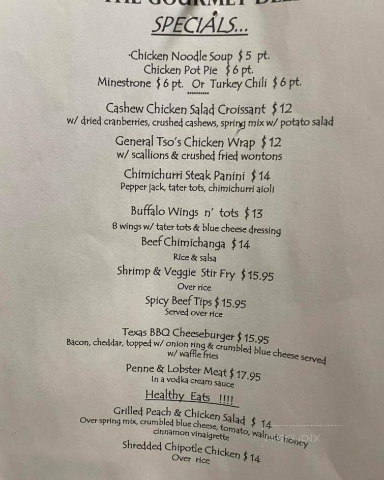 Gourmet Deli - West Creek, NJ menu_pic