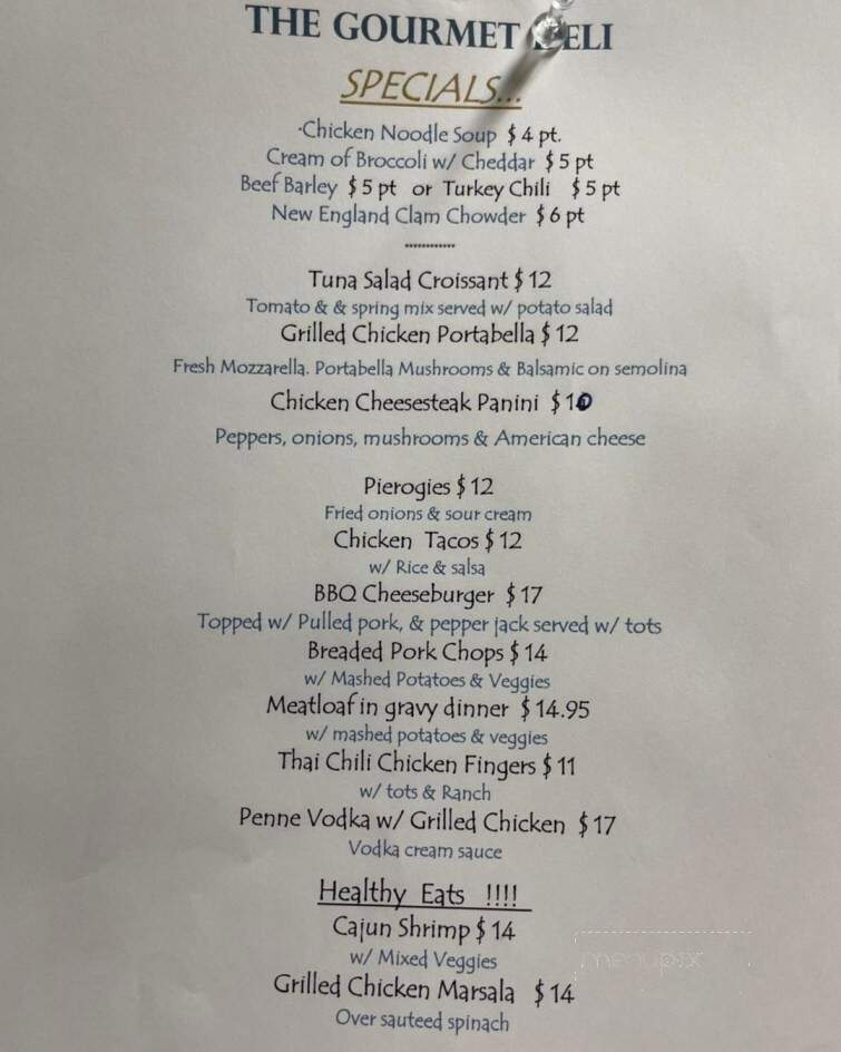 Gourmet Deli - West Creek, NJ menu_pic