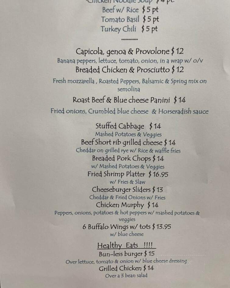 Gourmet Deli - West Creek, NJ menu_pic