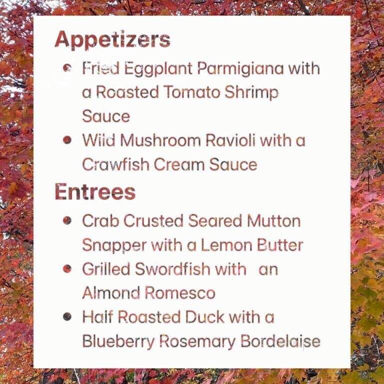 Falls Landing - Brevard, NC menu_pic