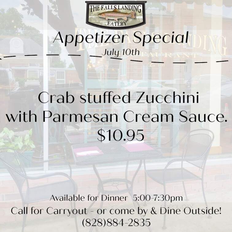 Falls Landing - Brevard, NC menu_pic