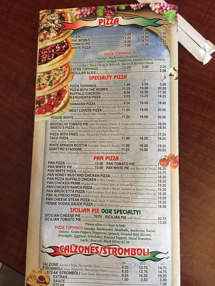 Amato's Pizza - Fairless Hills, PA menu_pic