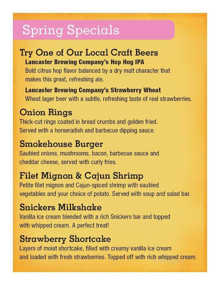 Eden Resort Inn & Suites - Lancaster, PA menu_pic