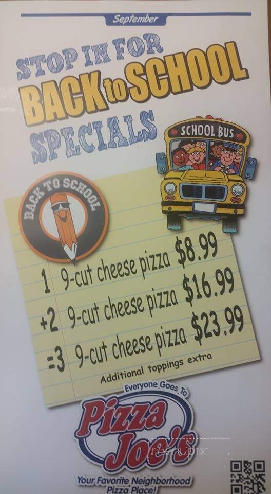Pizza Joe's - New Wilmington, PA menu_pic