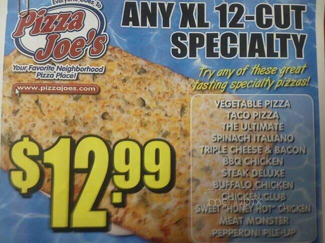 Pizza Joe's - New Wilmington, PA menu_pic