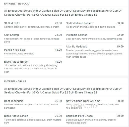 Tyler Point Grille - Barrington, RI menu_pic