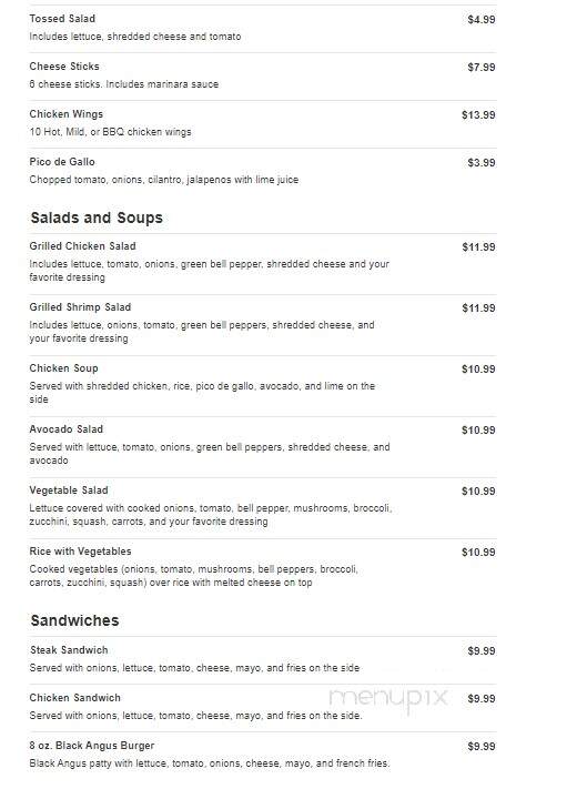 La Fogata - Anderson, SC menu_pic