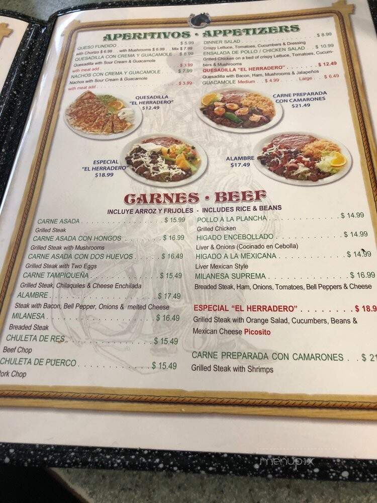 El Herradero - Santa Maria, CA menu_pic