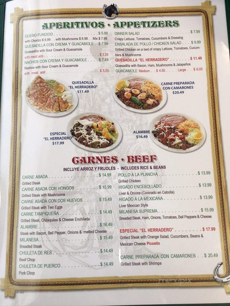 El Herradero - Santa Maria, CA menu_pic