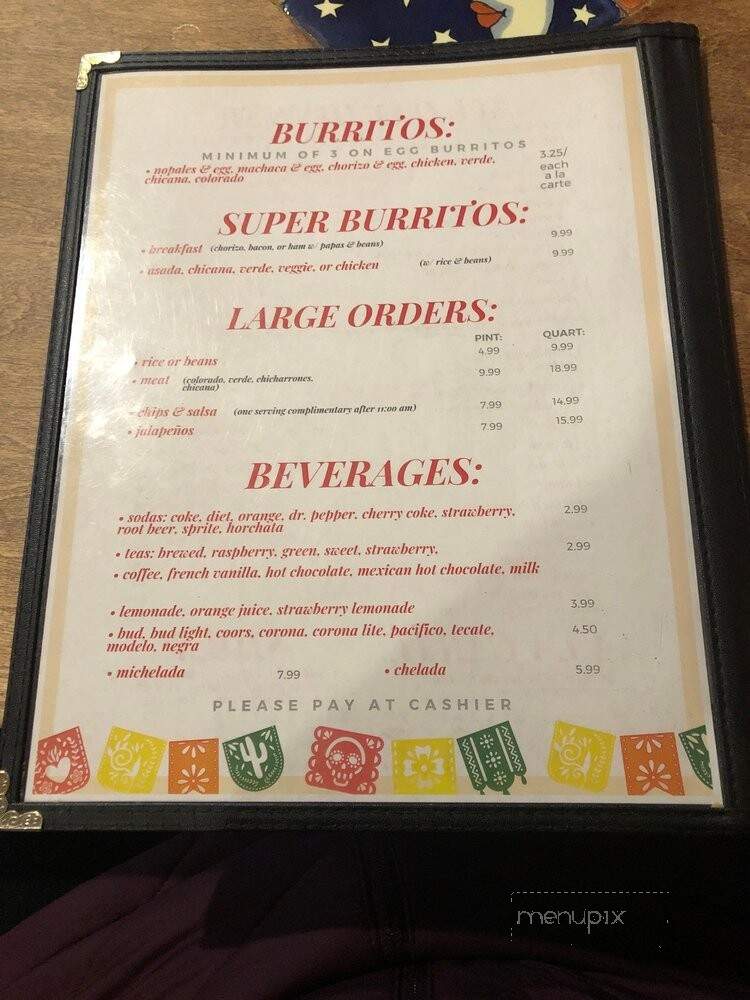 Mi Ranchito Cafe - Stockton, CA menu_pic