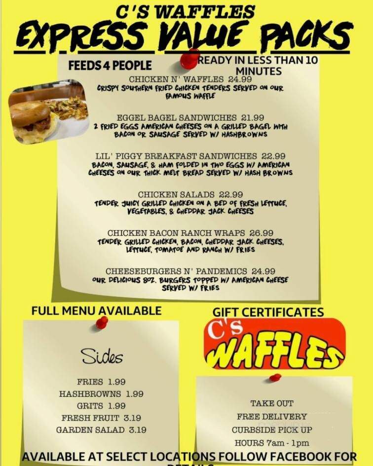 C's Waffles - Edgewater, FL menu_pic