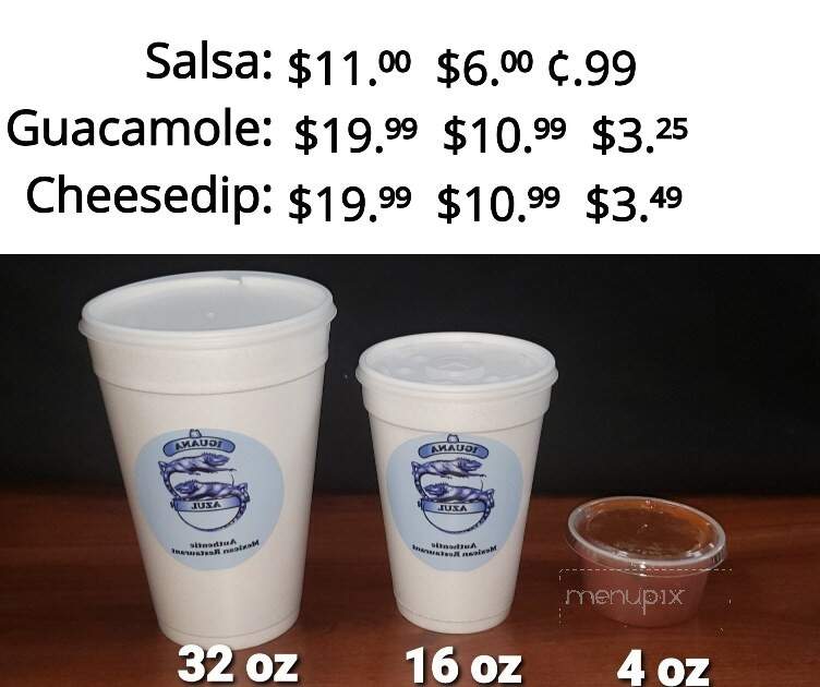Iguana Azul - Waynesboro, VA menu_pic