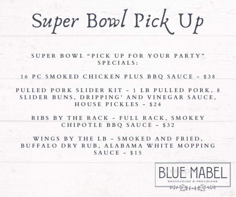 Blue Mabel - Santa Rosa Beach, FL menu_pic