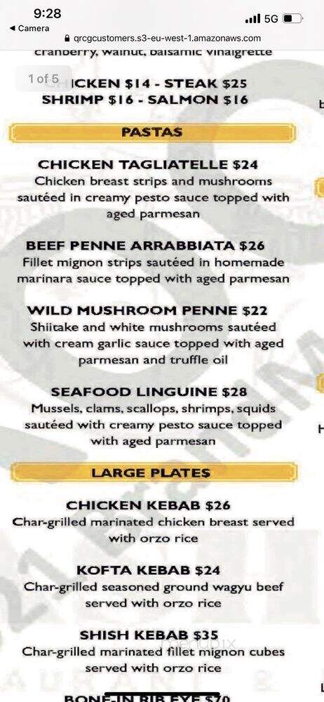 Pasha Restaurant and Bar - Atlanta, GA menu_pic