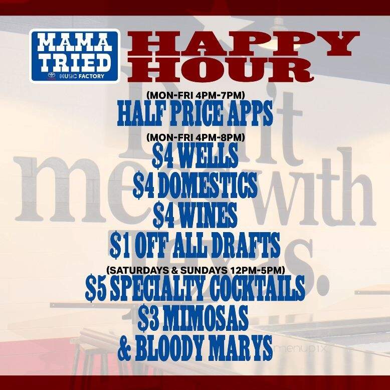 Mama Tried - Irving, TX menu_pic