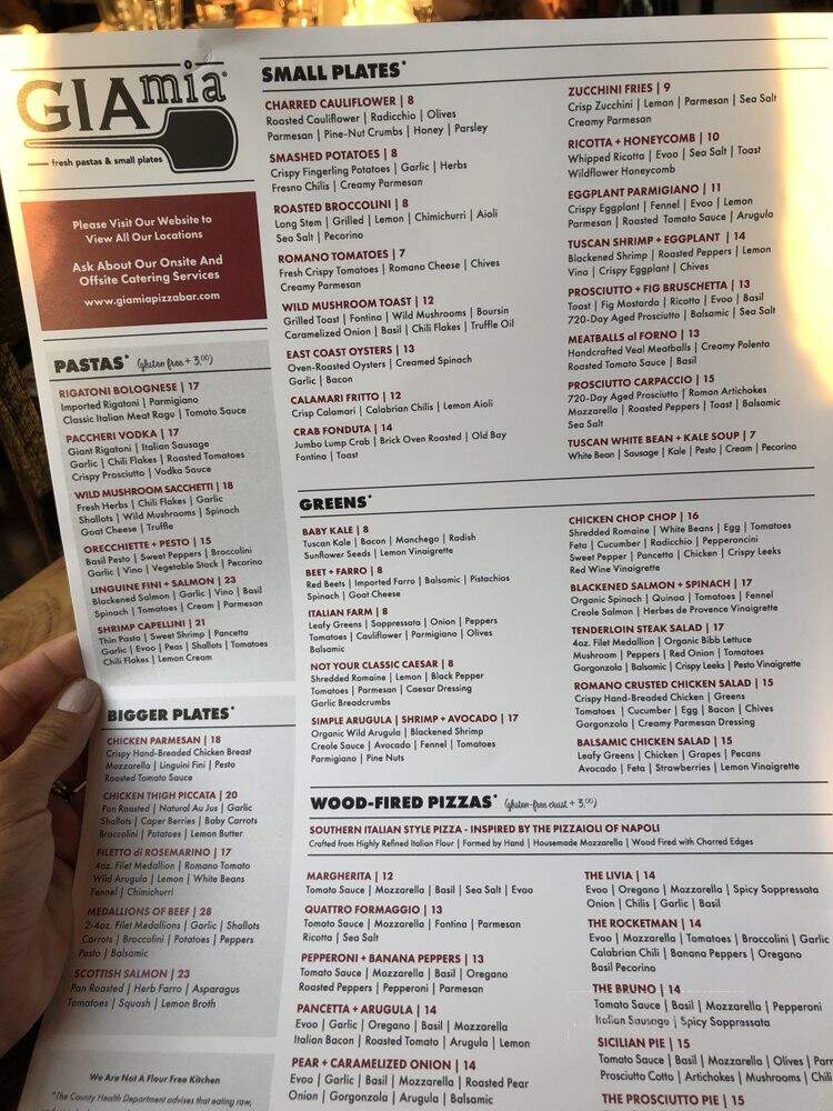 Gia Mia - St. Charles, IL menu_pic