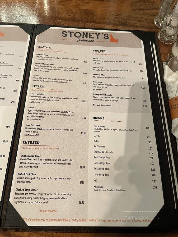 Stoney's Restaurant - Mountain Home, ID menu_pic