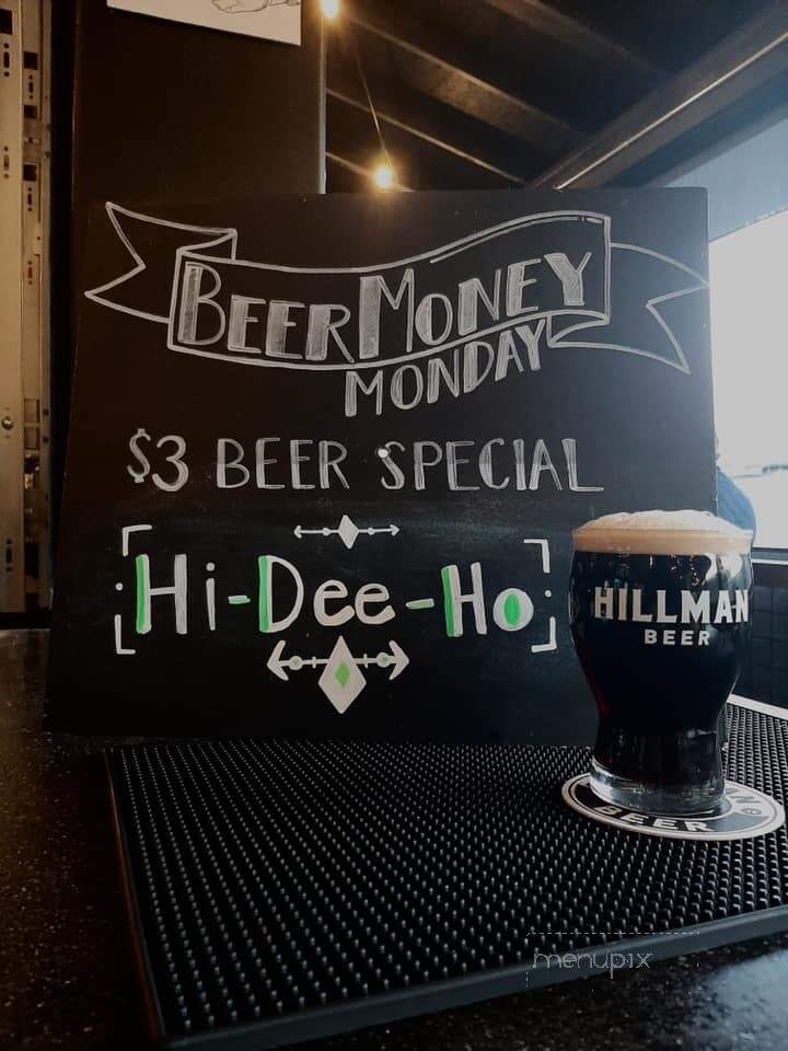 Hillman Beer - Old Fort, NC menu_pic