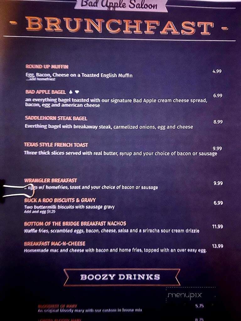 Bad Apple Saloon - Watertown, NY menu_pic