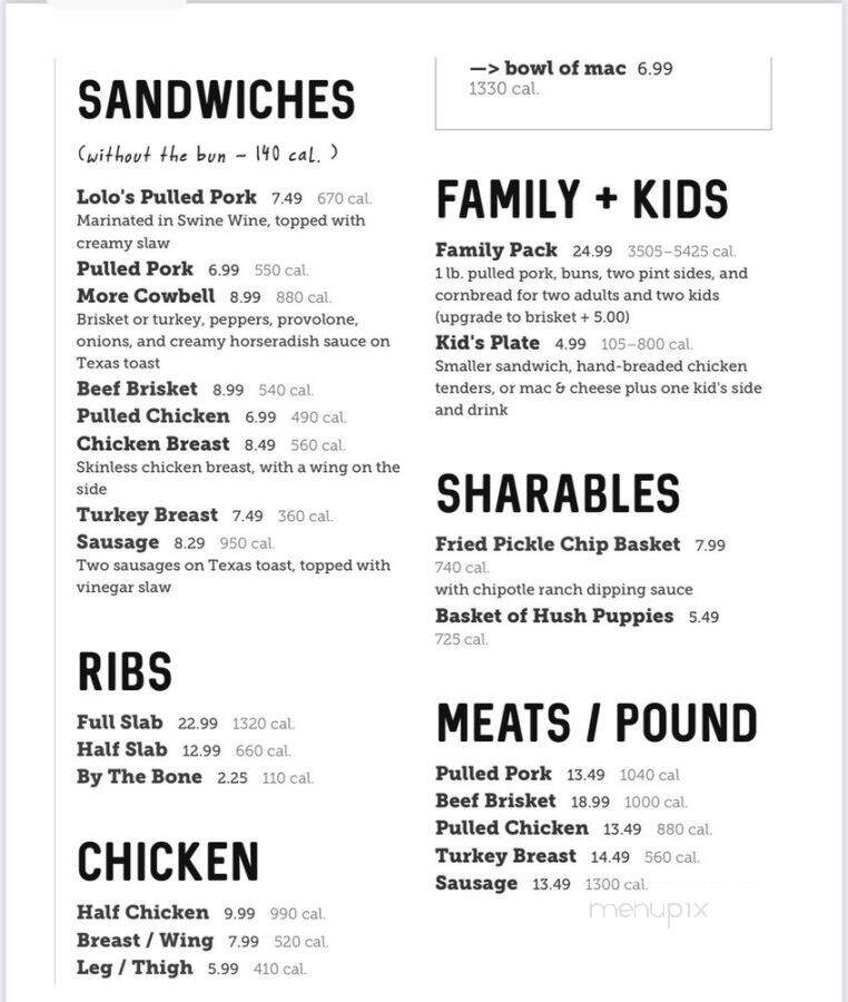 City Barbecue - Greensboro, NC menu_pic