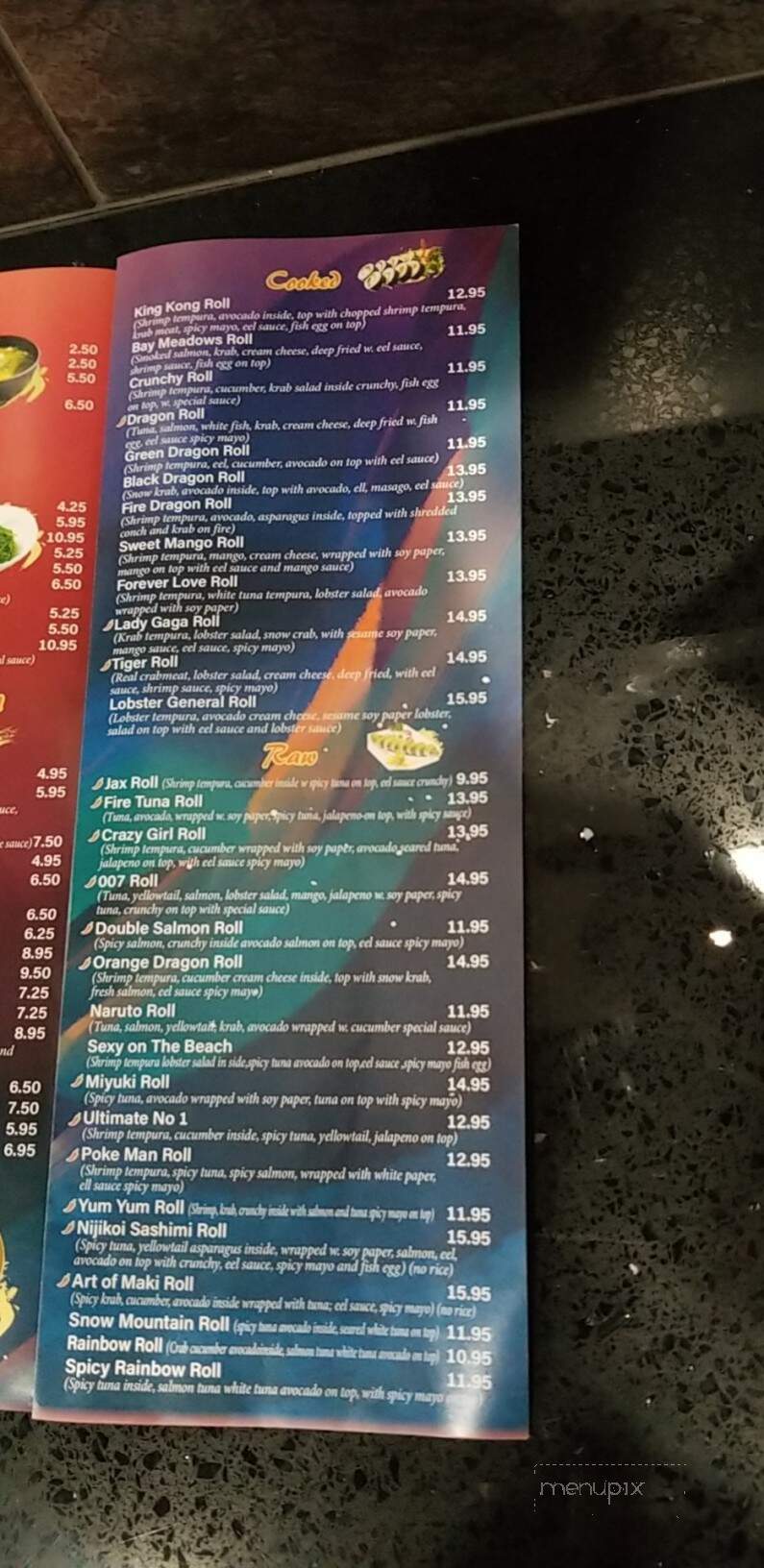 Miyuki Sushi & Thai - Port St. Lucie, FL menu_pic