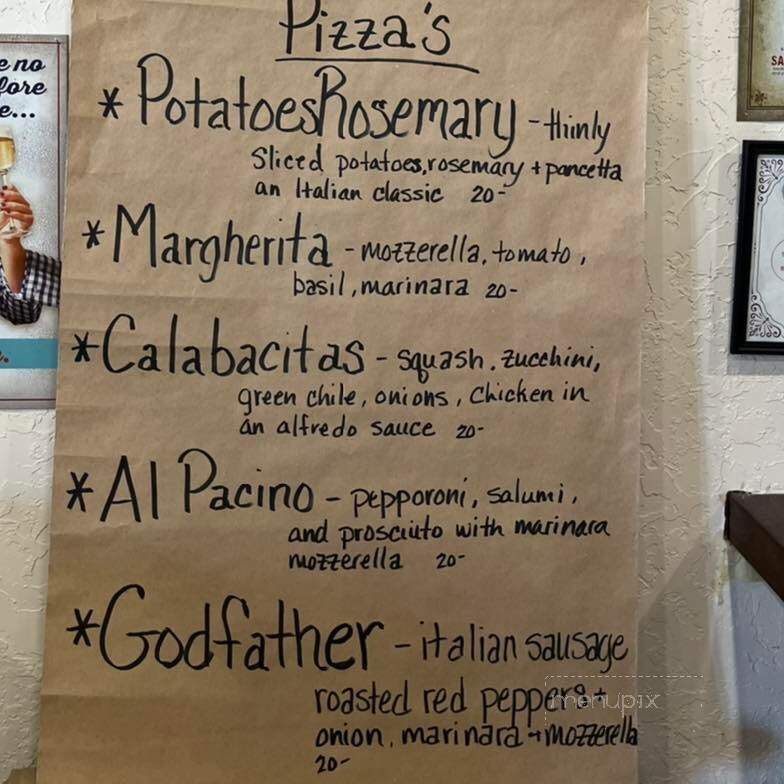 Balzano Vineyard - Carlsbad, NM menu_pic