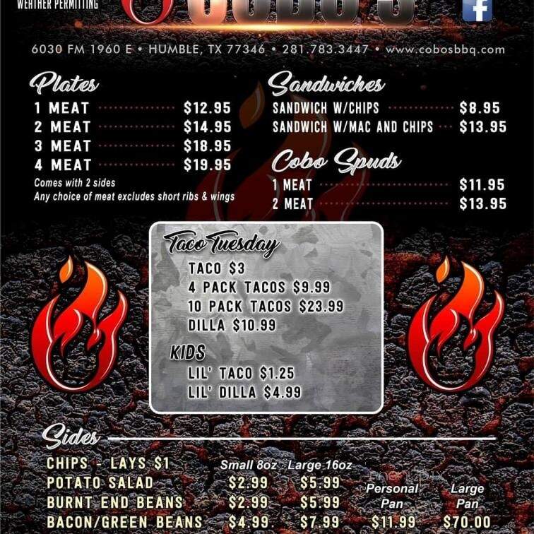 Cobo's - Houston, TX menu_pic