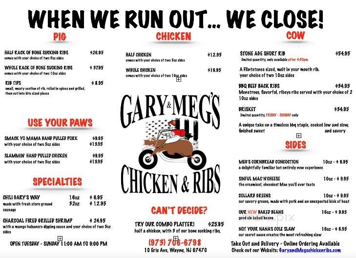 Gary & Meg's Chicken & Ribs - Wayne, NJ