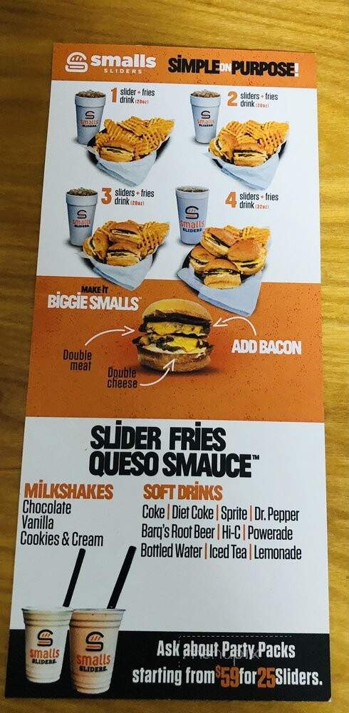 Smalls Sliders - Thibodaux, LA menu_pic