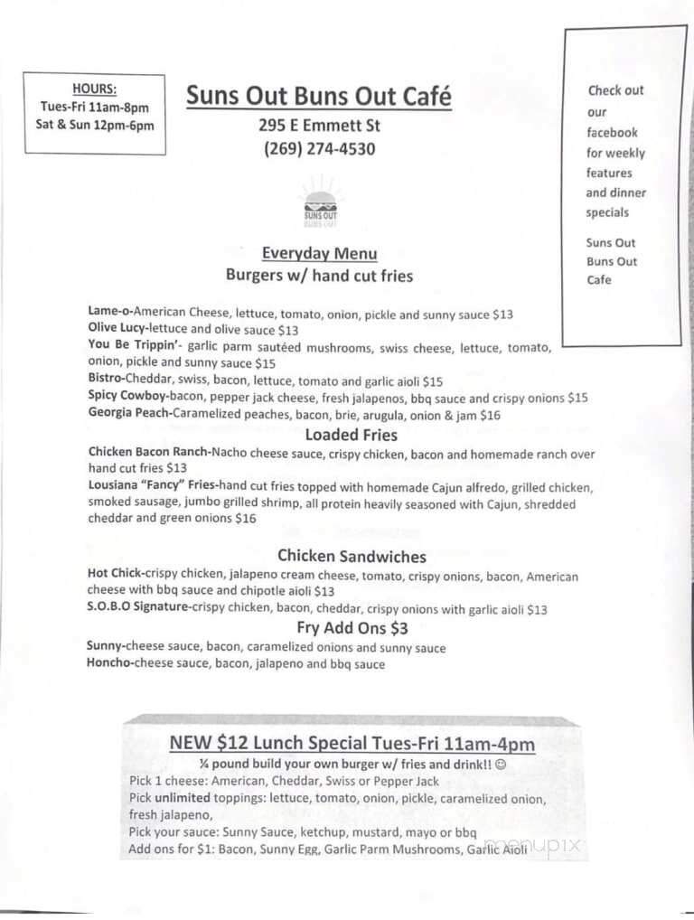 Suns Out Buns Out - Battle Creek, MI menu_pic