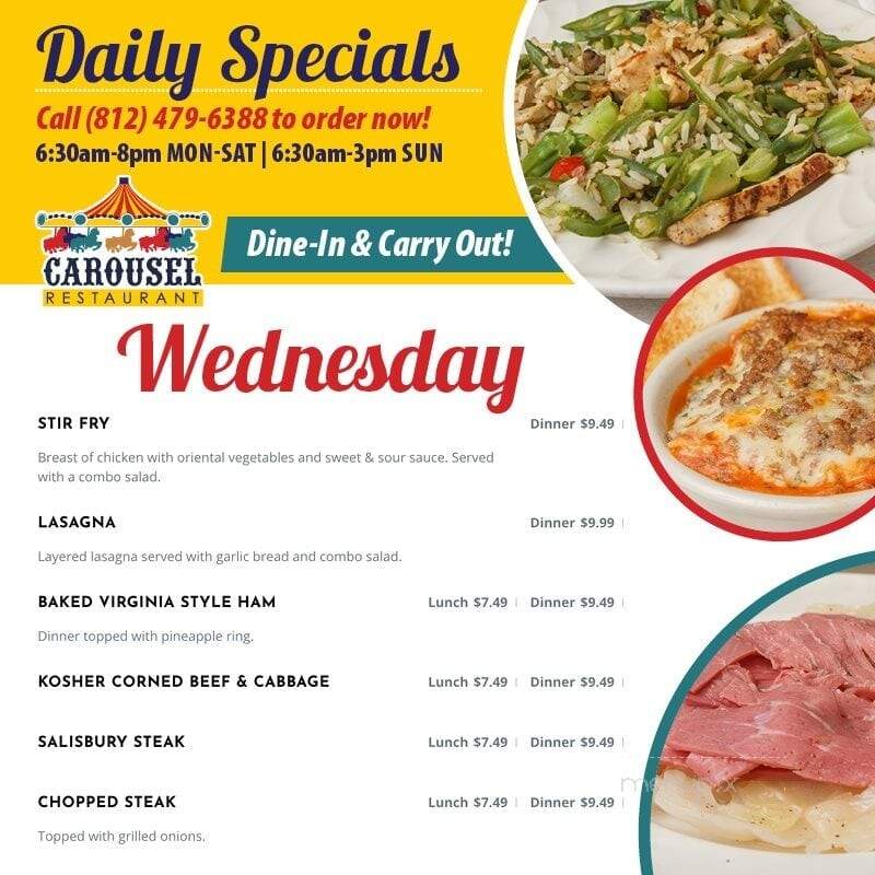 Carousel - Evansville, IN menu_pic