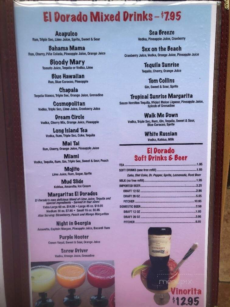 El Dorado Mexican Restaurant - Mccomb, MS menu_pic