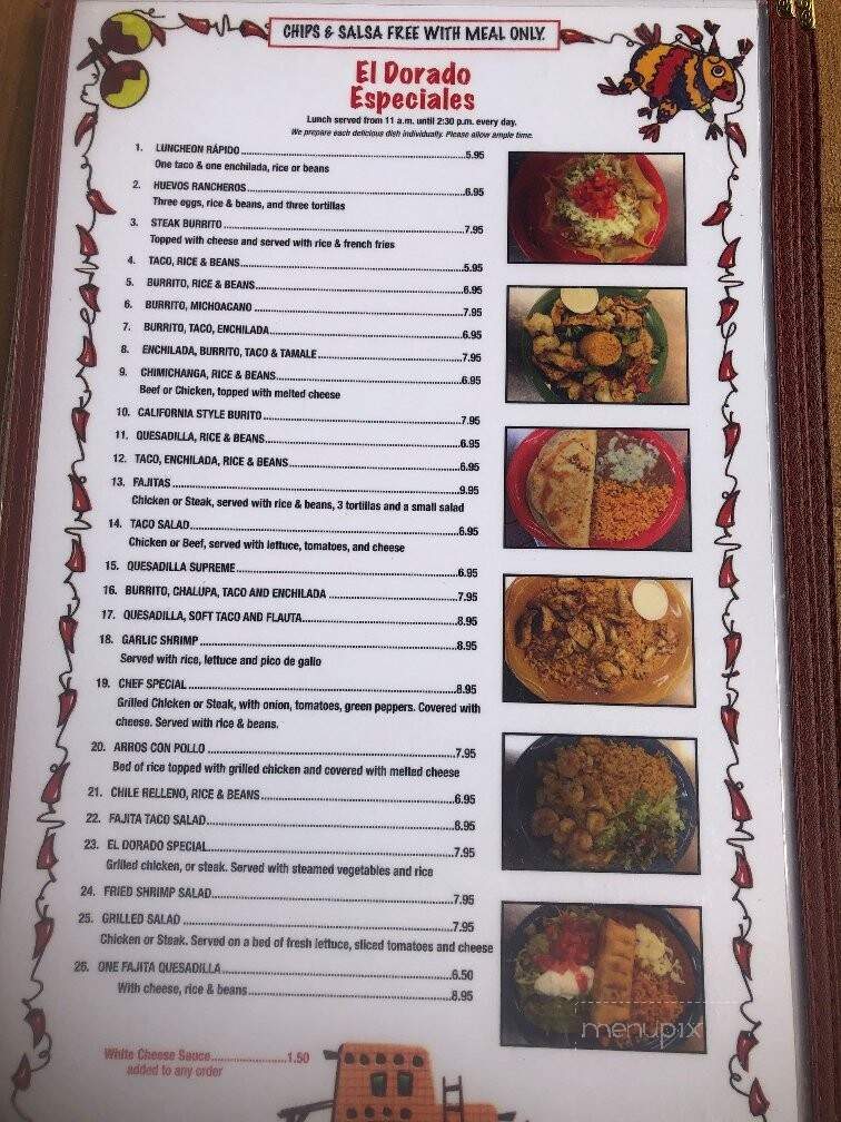 El Dorado Mexican Restaurant - Mccomb, MS menu_pic