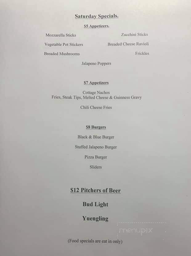 The Cottage Bar - Teaneck, NJ menu_pic